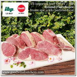Beef ROUND FLAT USDA choice Swift / IBP frozen PORTIONED CUTS +/- 1.2kg (price/kg)
